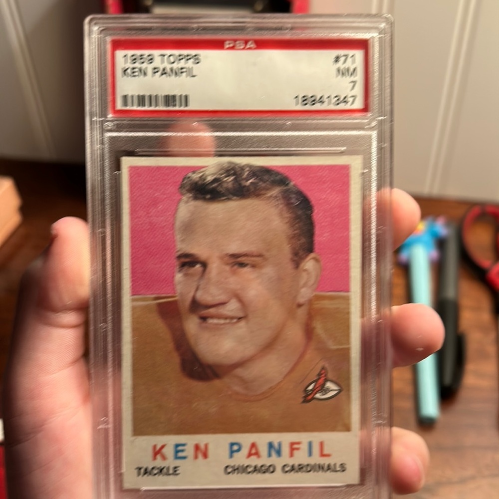Its a Ken Panfil PSA 7 1959 Topps